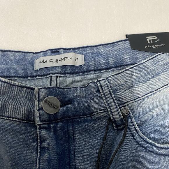 Public Supply NYC Men's Denim Jean Shorts Size 32 Blue - Picture 3 of 8